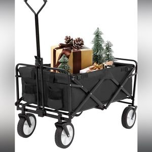 Collapsible Folding Wagon with Large Capacity, Portable Heavy Duty